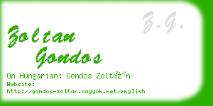 zoltan gondos business card